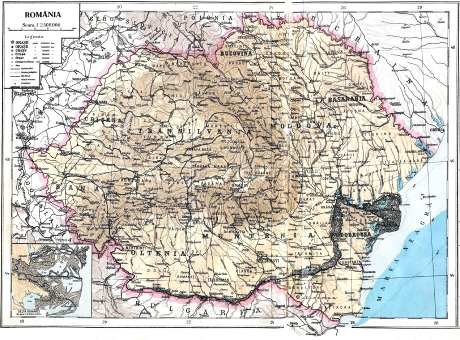 Как получить гражданство Румынии - карта территорий Румынии с 1918 по 1940 год